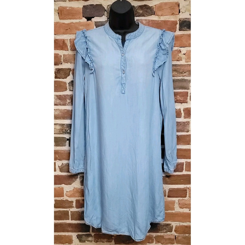 Anthropologie Dress Cloth & Stone Tencel Lyocell Chambray Denim Small